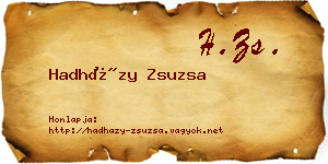 Hadházy Zsuzsa névjegykártya